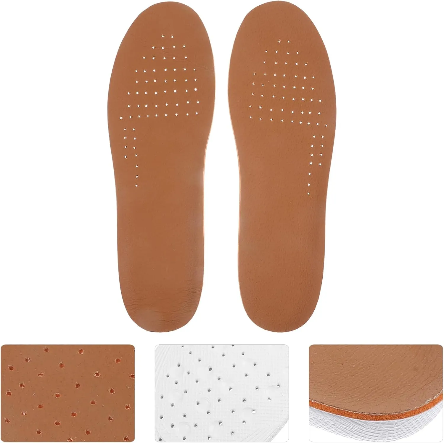 Height Increase Insoles Women Men's Shoe Lifts Comfortable Pig Skin Inserts 1.5cm Taller Pads Prevent Size s