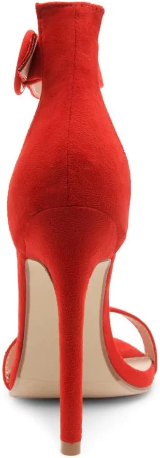 Herstyle Charming Women’s Heeled Dress Sandals Open Toe Ankle Strap High Stiletto Wedding Party Pump Shoes