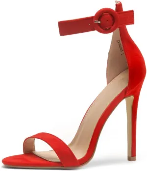 Herstyle Charming Women’s Heeled Dress Sandals Open Toe Ankle Strap High Stiletto Wedding Party Pump Shoes