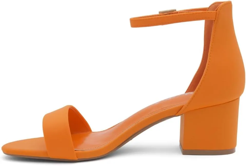 Herstyle Women’s Low Heels – Open Toe Chunky Block Heeled Sandals with Ankle Strap | Comfortable Dressy Short Heels for Prom, Wedding, Party & Office