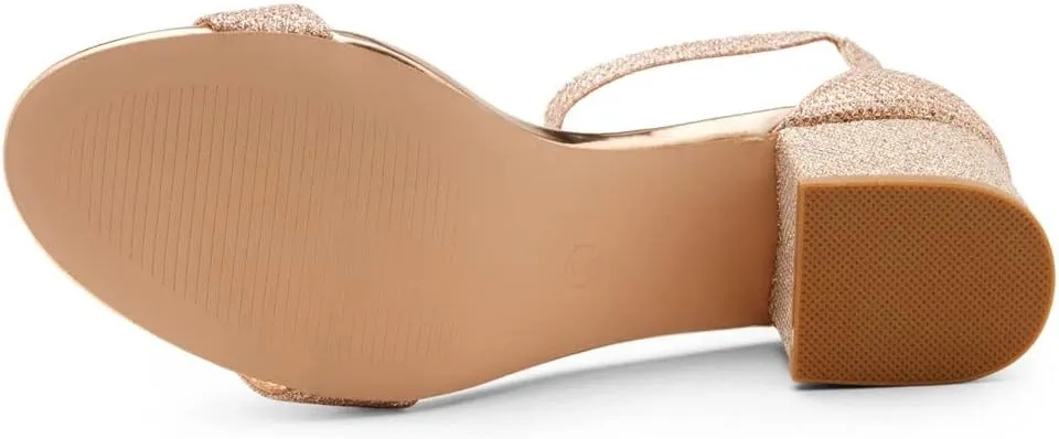 Herstyle Women’s Low Heels – Open Toe Chunky Block Heeled Sandals with Ankle Strap | Comfortable Dressy Short Heels for Prom, Wedding, Party & Office