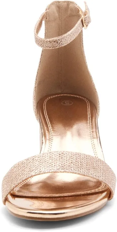 Herstyle Women’s Low Heels – Open Toe Chunky Block Heeled Sandals with Ankle Strap | Comfortable Dressy Short Heels for Prom, Wedding, Party & Office