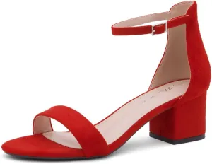 Herstyle Women’s Low Heels – Open Toe Chunky Block Heeled Sandals with Ankle Strap | Comfortable Dressy Short Heels for Prom, Wedding, Party & Office