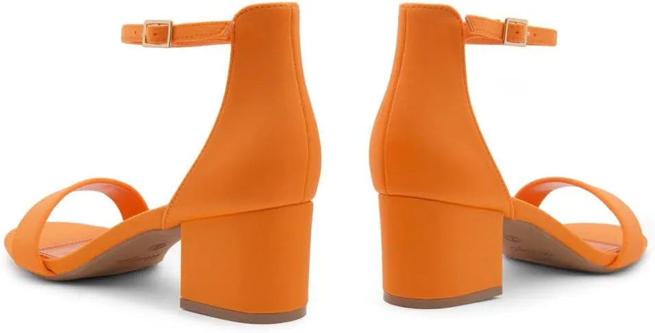 Herstyle Women’s Low Heels – Open Toe Chunky Block Heeled Sandals with Ankle Strap | Comfortable Dressy Short Heels for Prom, Wedding, Party & Office