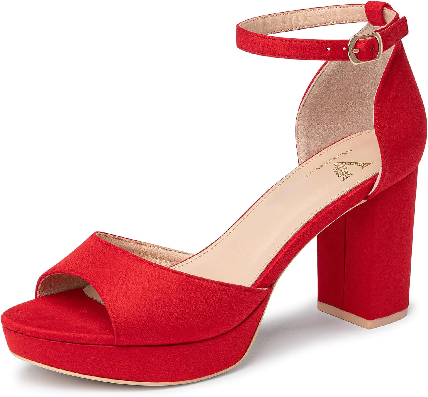 High Heels Chunky Platform Heels for Women Ankle Strap Comfy Open Toe Block Heeled Sandals Party Prom Wedding Dress Pumps