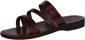 Holy Land Market Men/Women Biblical Jesus Leather Sandals/Slides From Jerusalem (Bethlehem Style II)