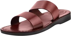 Holy Land Market Men/Women Biblical Jesus Leather Sandals/Slides From Jerusalem (Good Shepherd I)