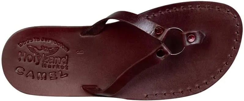 Holy Land Market Men/Women Biblical Jesus Leather Sandals/Slides From Jerusalem (Jericho Style II)