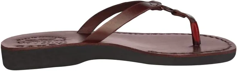 Holy Land Market Men/Women Biblical Jesus Leather Sandals/Slides From Jerusalem (Jericho Style II)