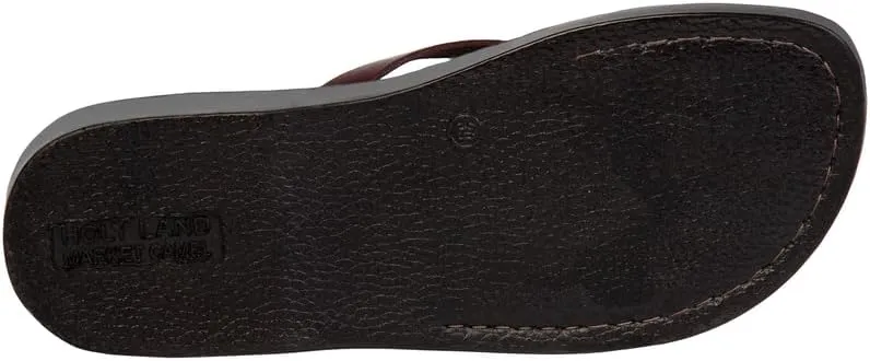Holy Land Market Men/Women Biblical Jesus Leather Sandals/Slides From Jerusalem (Jericho Style II)