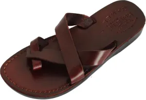 Holy Land Market Men/Women Biblical Jesus Leather Sandals/Slides From Jerusalem (Paul Style I)