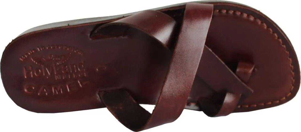 Holy Land Market Men/Women Biblical Jesus Leather Sandals/Slides From Jerusalem (Paul Style I)