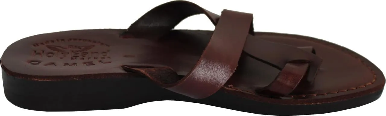 Holy Land Market Men/Women Biblical Jesus Leather Sandals/Slides From Jerusalem (Paul Style I)