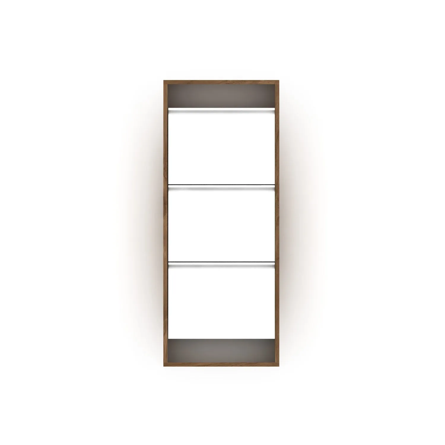 Home Canvas Premium Quality Wall Mounted Hide Shoe Cabinet | Modern Design and Durable Shoes Organizer Walnut