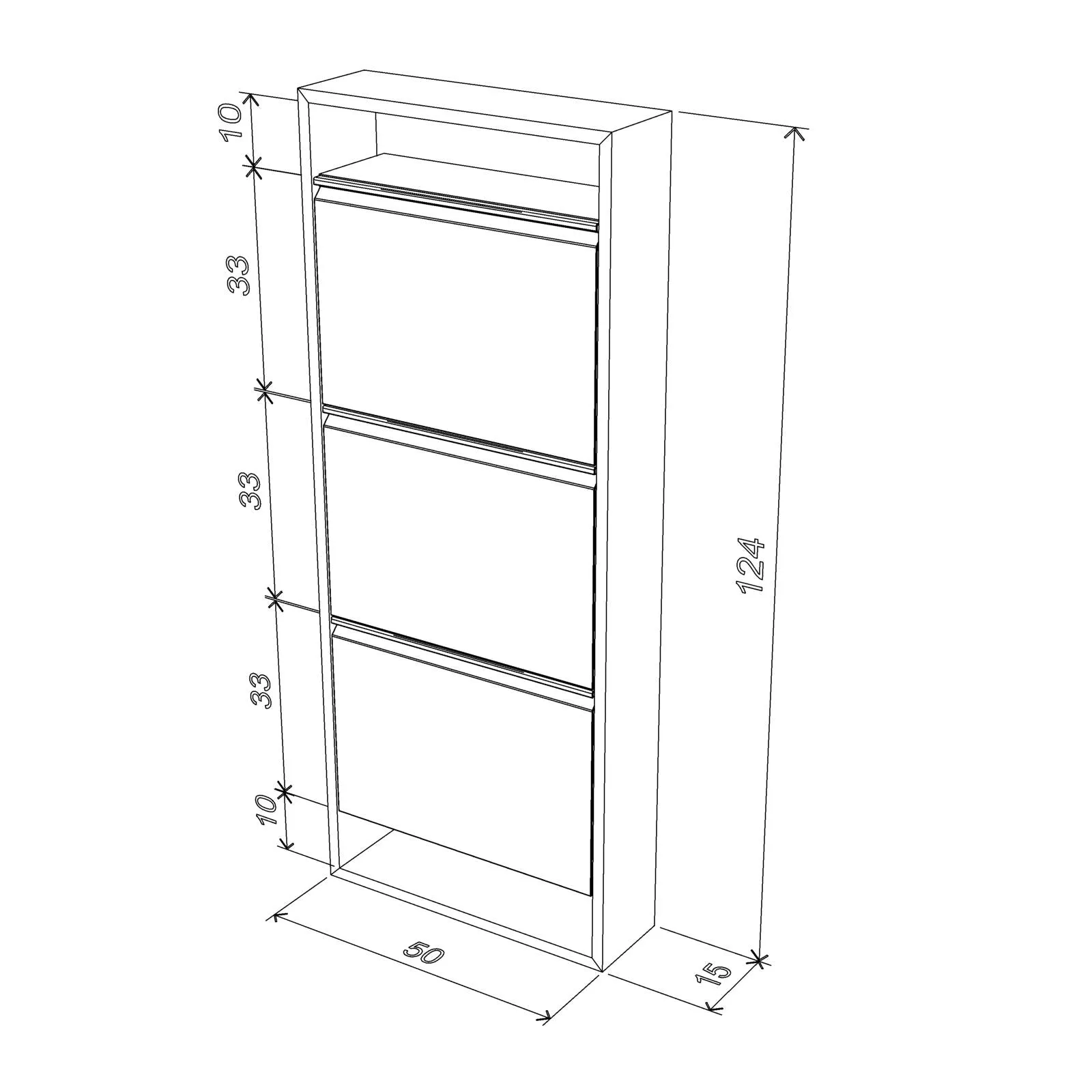 Home Canvas Premium Quality Wall Mounted Hide Shoe Cabinet | Modern Design and Durable Shoes Organizer Walnut
