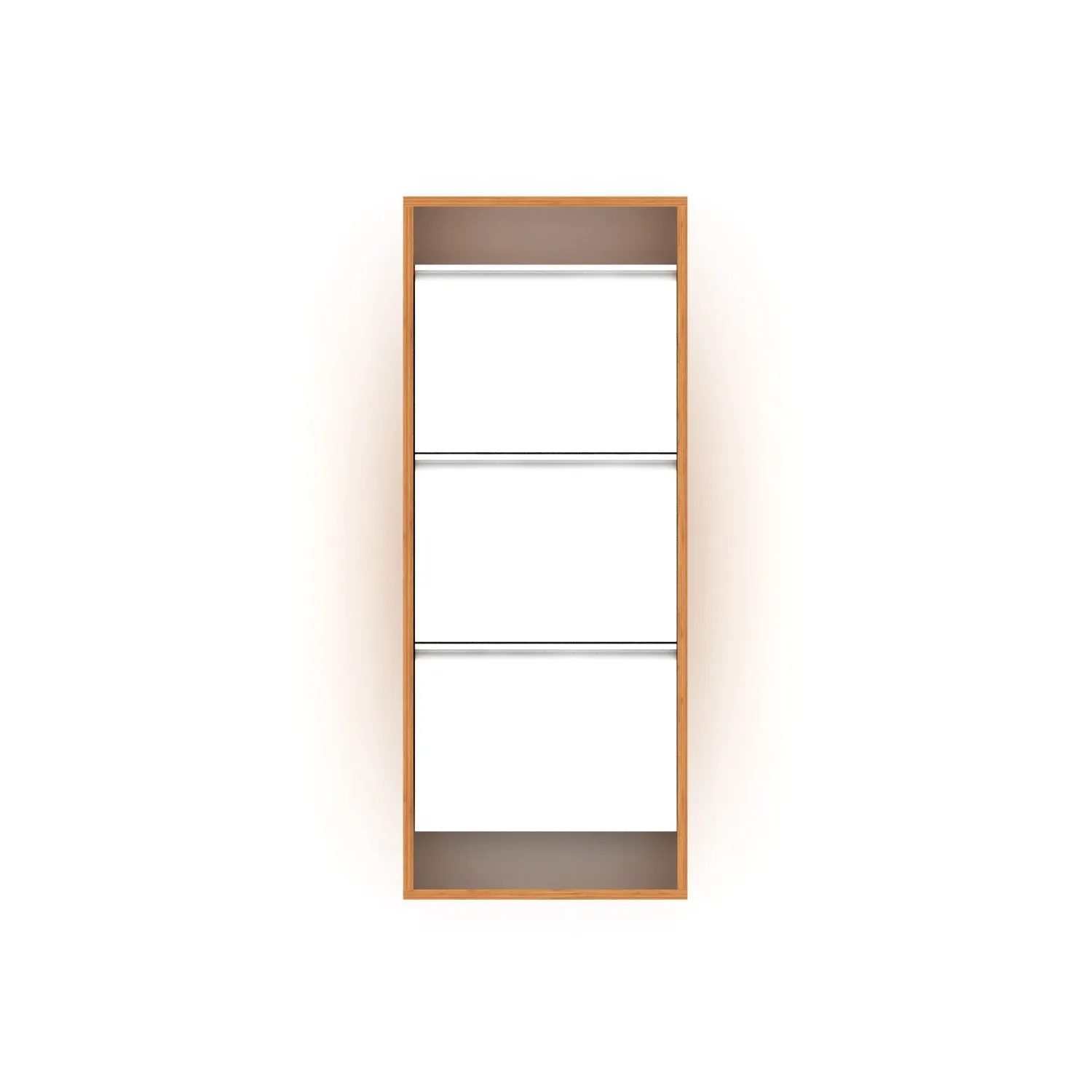 Home Canvas Premium Quality Wall Mounted Hide Shoe Cabinet | Modern Design and Durable Shoes Organizer Walnut