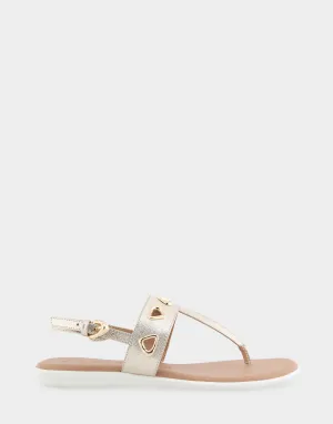 Iago Gold Metallic Textured Faux Leather
