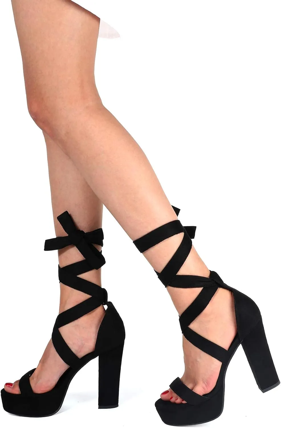 IDIFU Women's Ankle-Strap Heeled Sandal