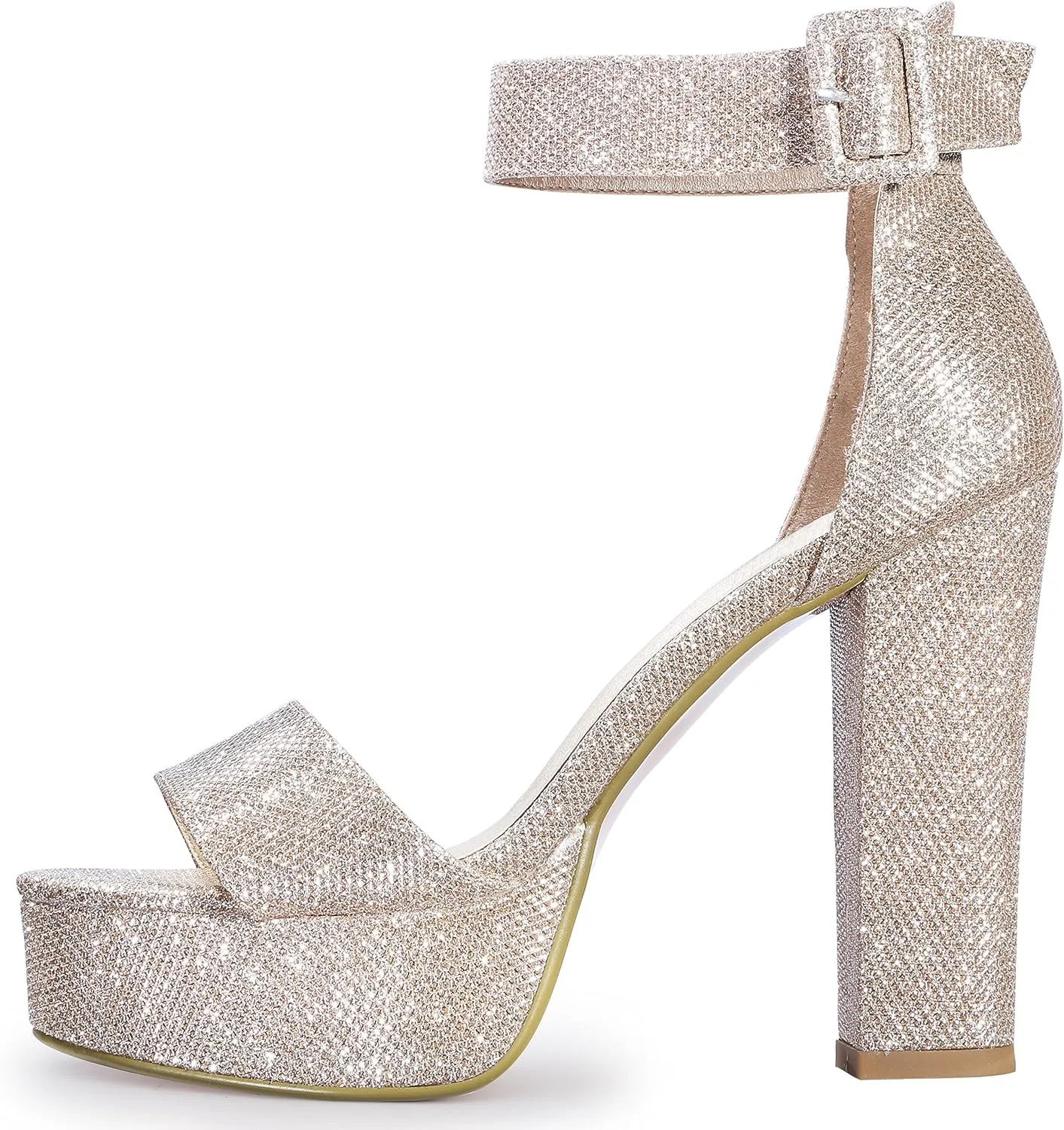 IDIFU Women's Ankle-Strap Heeled Sandal