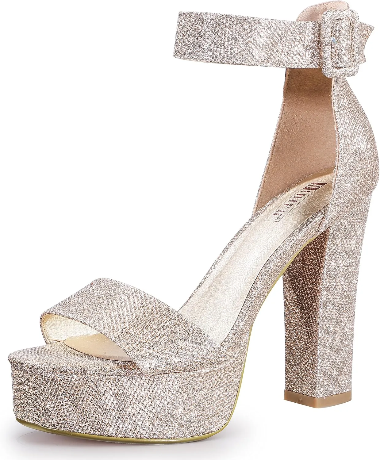 IDIFU Women's Ankle-Strap Heeled Sandal