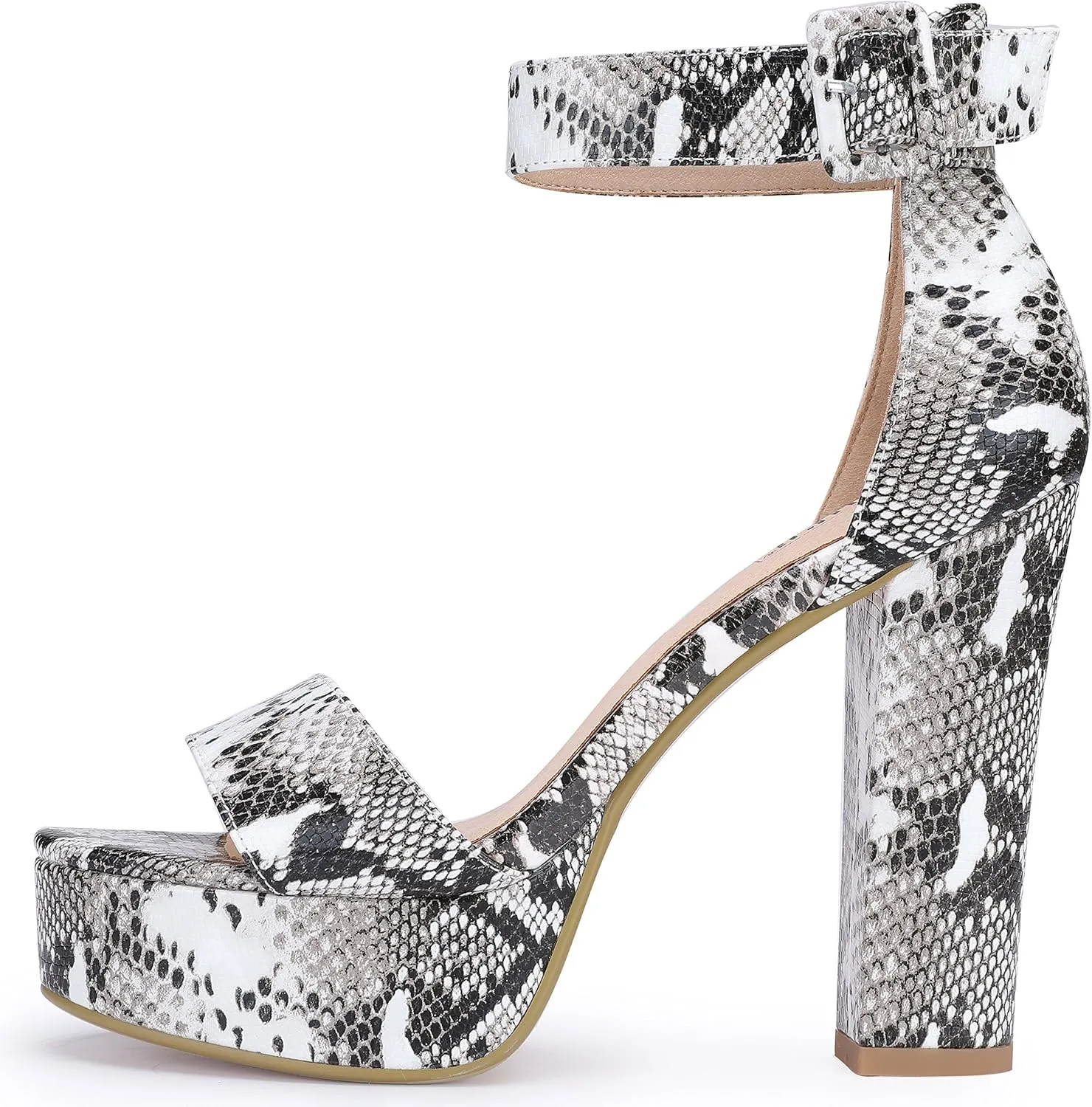 IDIFU Women's Ankle-Strap Heeled Sandal