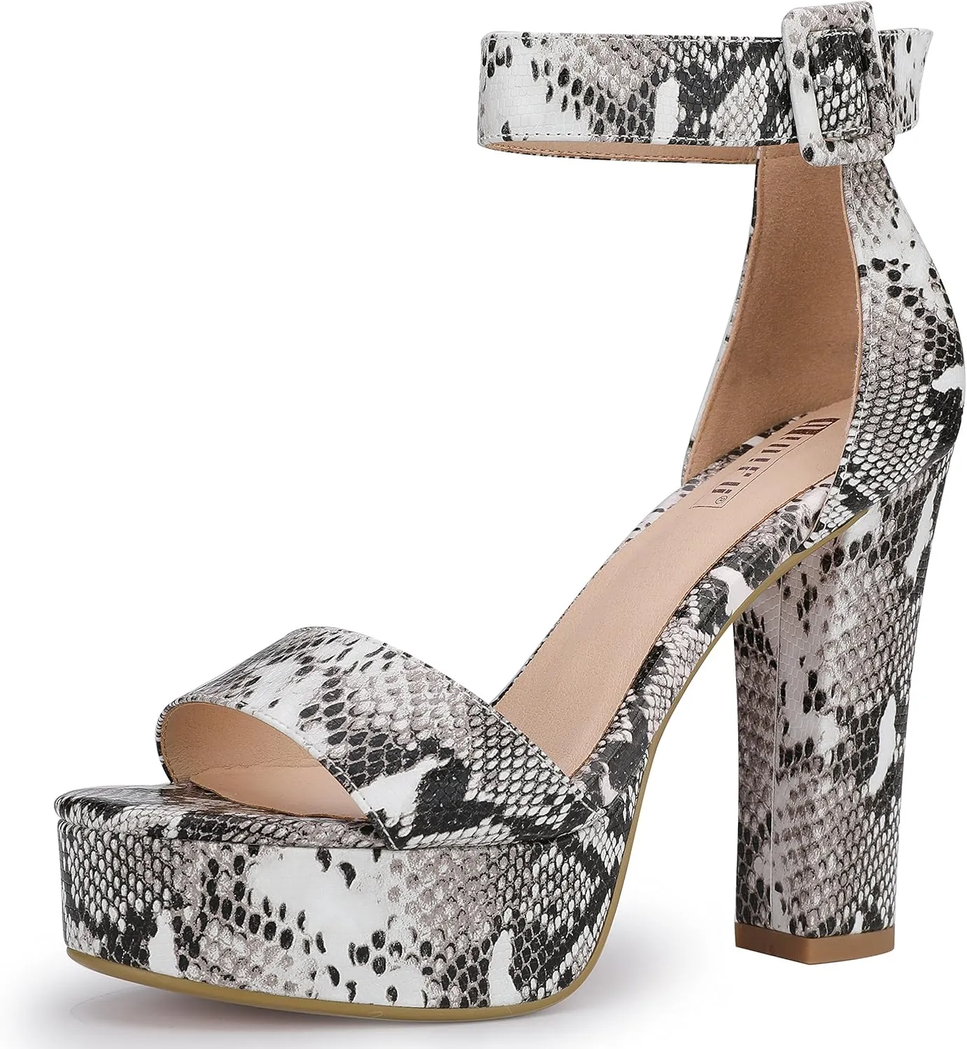 IDIFU Women's Ankle-Strap Heeled Sandal