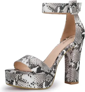 IDIFU Women's Ankle-Strap Heeled Sandal