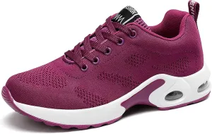 ihinzry Women's Air Running Shoes Lightweight Comfortable Non-Slip Walking Shoe Outdoor Breathable Fashion Mesh Sneakers