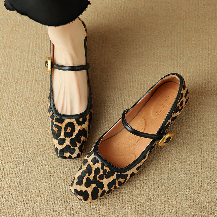 Isyou ibeauty Square Toe Block Low Heel Mary Jane Shoes Y2527