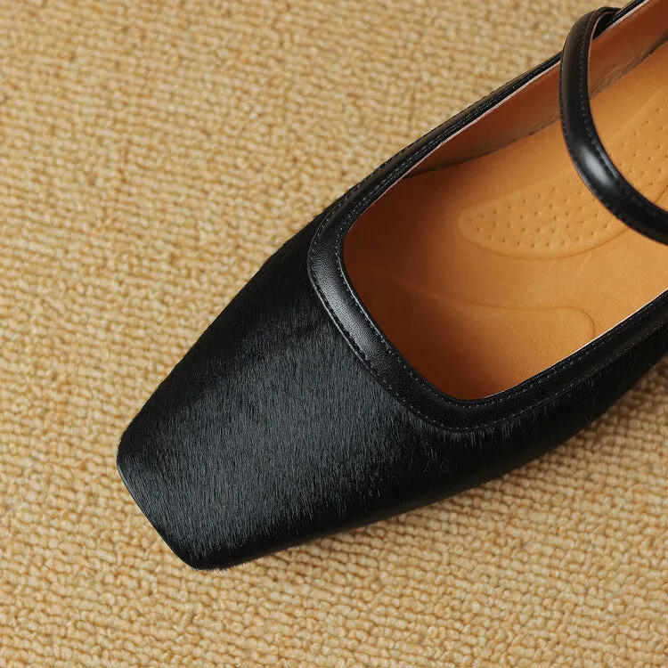 Isyou ibeauty Square Toe Block Low Heel Mary Jane Shoes Y2527