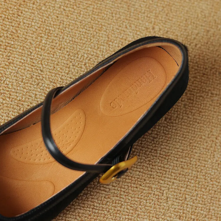Isyou ibeauty Square Toe Block Low Heel Mary Jane Shoes Y2527