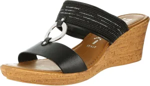 ITALIAN Shoemakers Womens Lights Wedges 8 Black