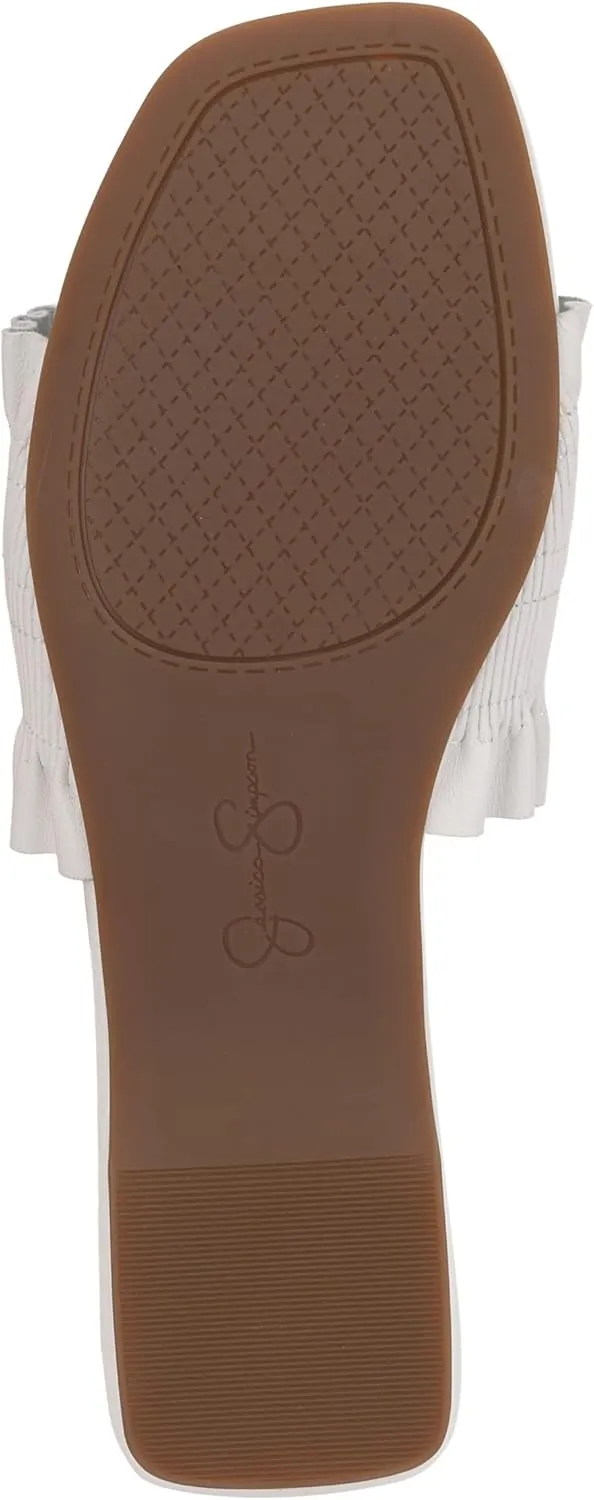 Jessica Simpson Womens CAMESSA Slip On Open Toe Slide Sandals