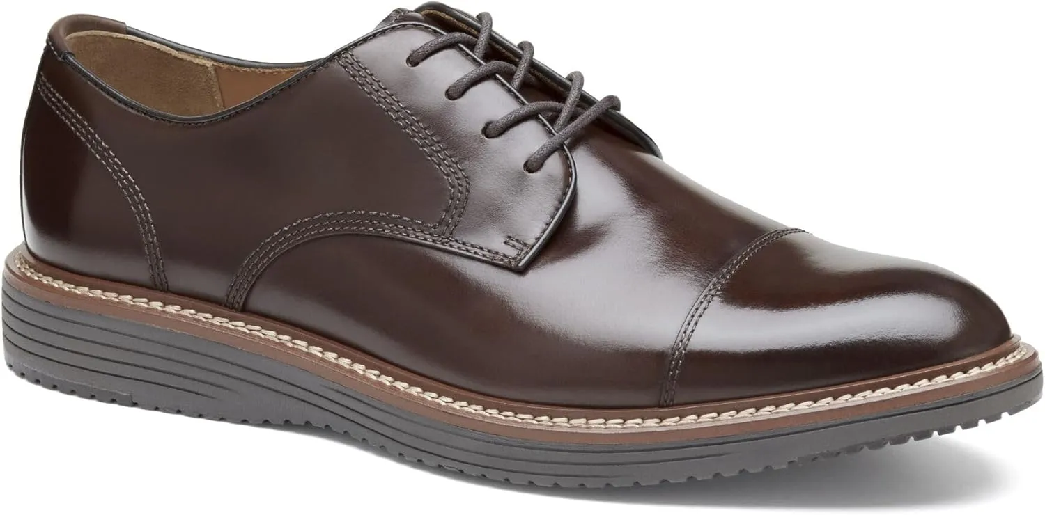 Johnston & Murphy Upton Cap Toe Men’s Shoe – Business Casual Mens Dress Shoes, Comfortable Leather Shoes for Men