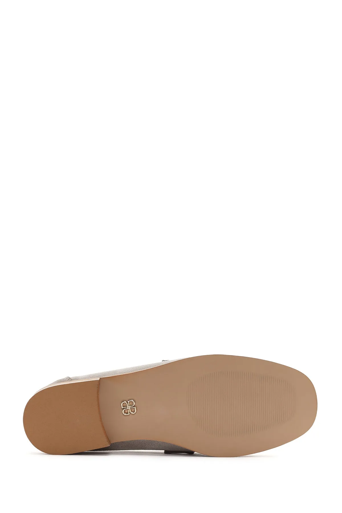 Kadın Bej Süet Deri Maskülen Loafer