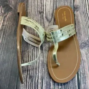 Kate Spade Gold Leather Sandals 11M