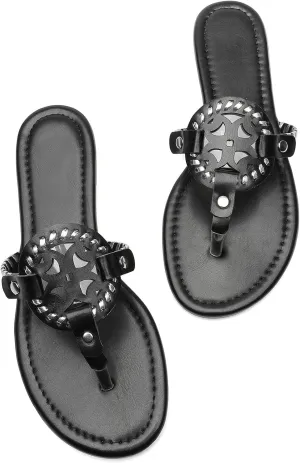 katliu Women's Flat Sandals Flip Flop Thong Sandals Cute Dressy Sandals