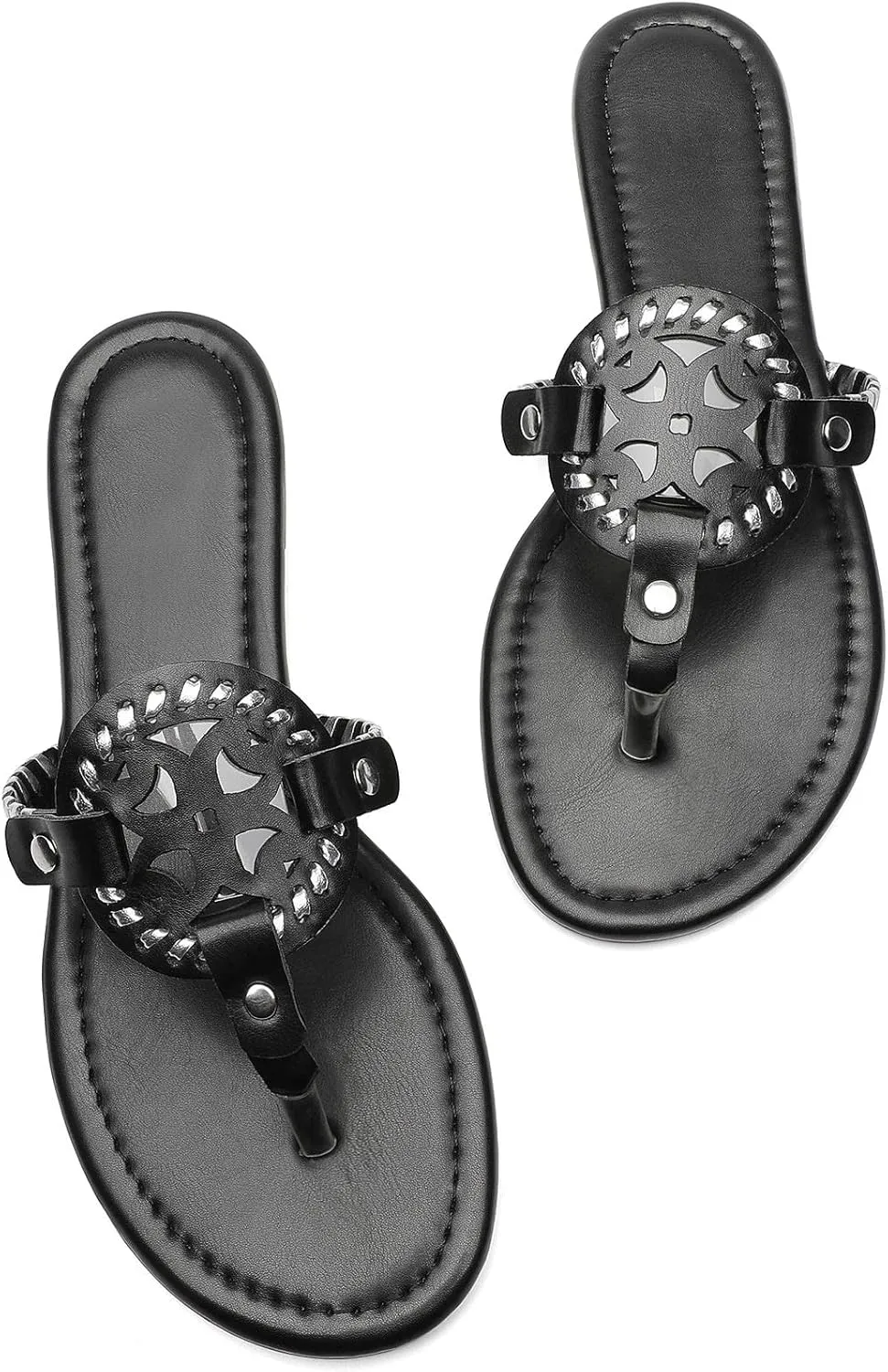 katliu Women's Flat Sandals Flip Flop Thong Sandals Cute Dressy Sandals