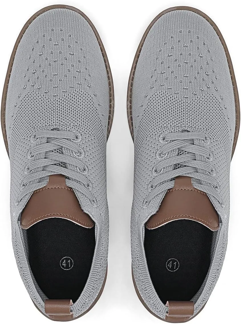 KESCOO Men's Casual Dress Shoes Comfortable Oxfords Fashion Business Footwear Mesh Walking Sneakers