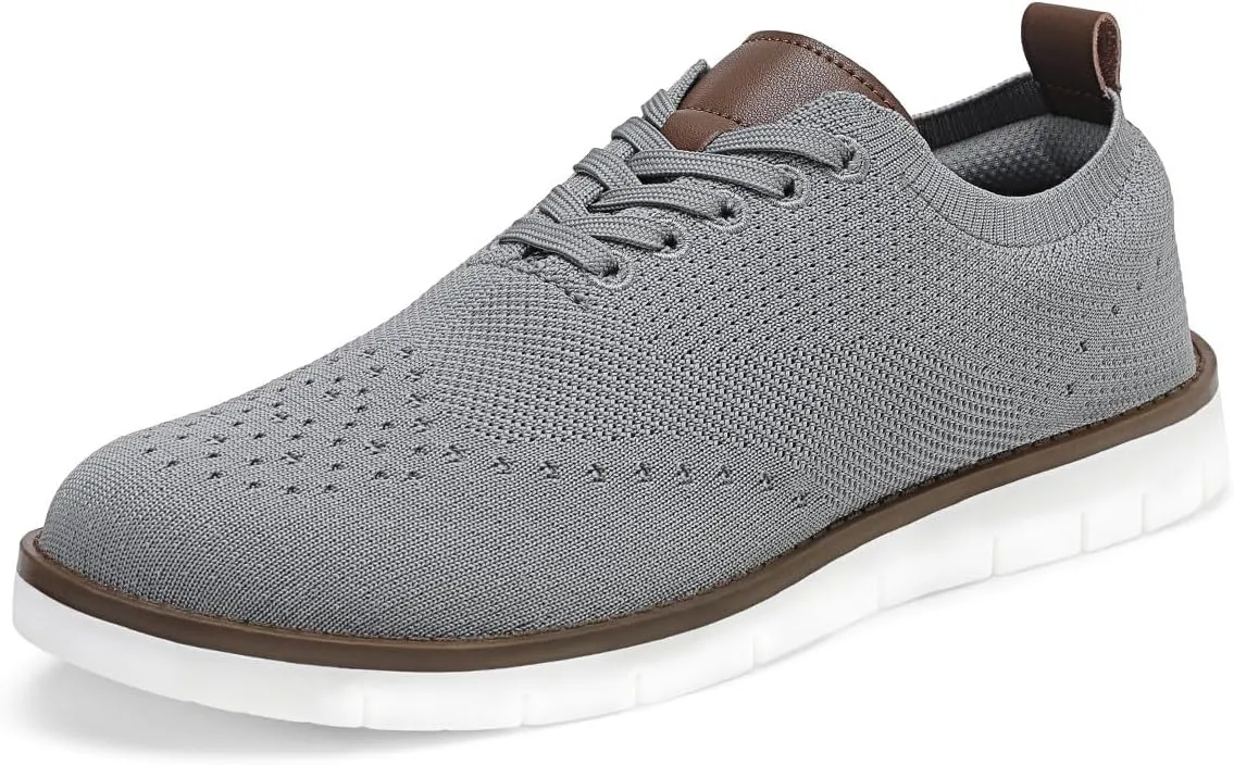 KESCOO Men's Casual Dress Shoes Comfortable Oxfords Fashion Business Footwear Mesh Walking Sneakers
