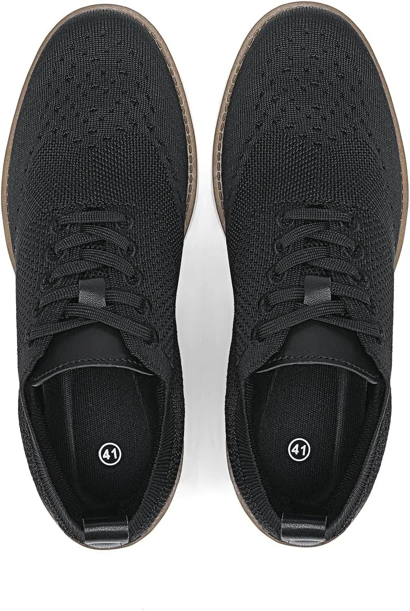 KESCOO Men's Casual Dress Shoes Comfortable Oxfords Fashion Business Footwear Mesh Walking Sneakers