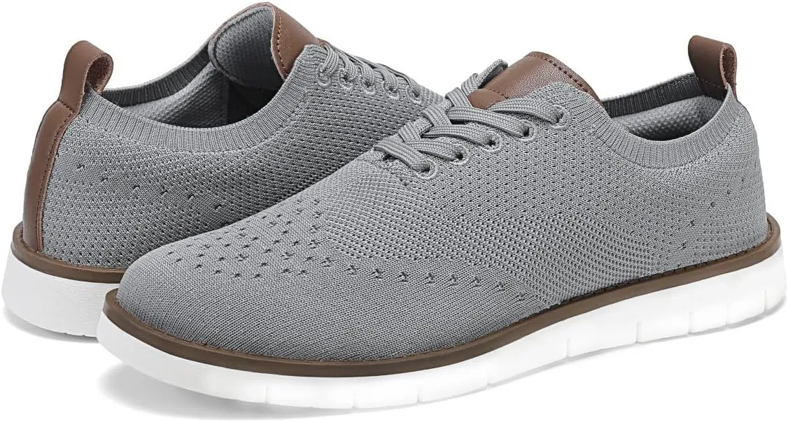KESCOO Men's Casual Dress Shoes Comfortable Oxfords Fashion Business Footwear Mesh Walking Sneakers