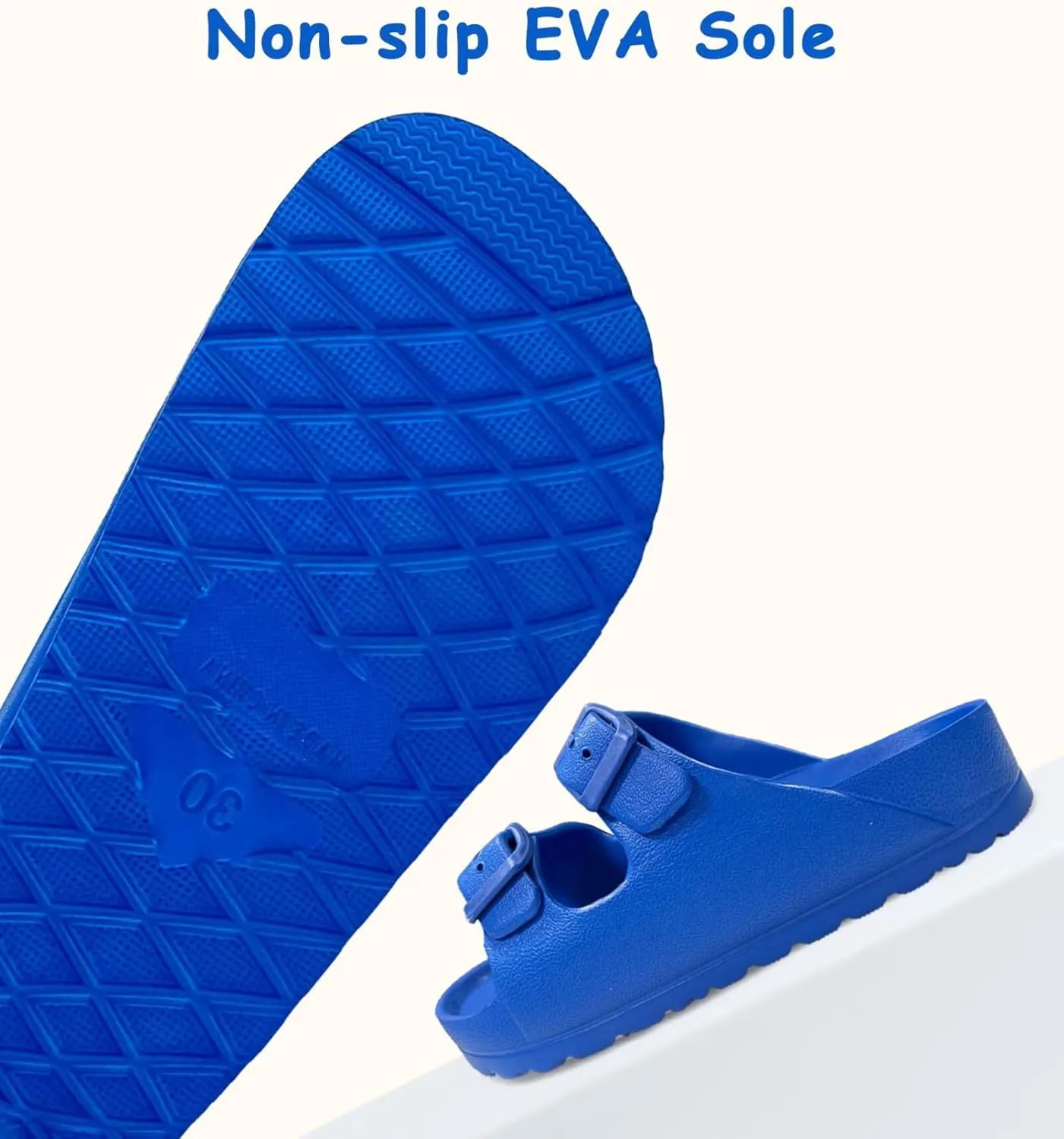 Kids Slide Sandals Boys Girls Buckle Adjustable EVA Slipper Sandals