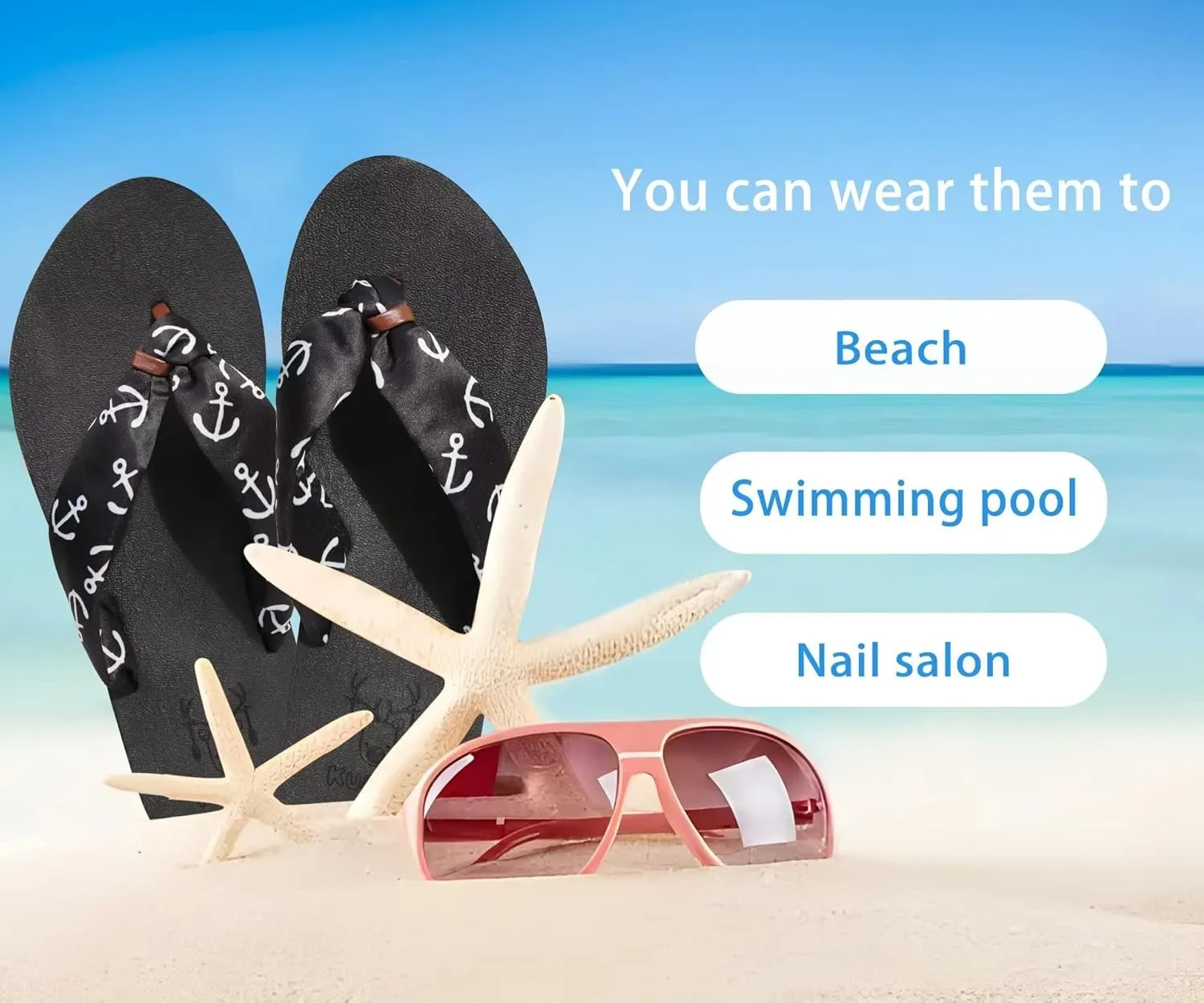 KuaiLu Flip Flops Women Yoga Foam Ladies Comfort Arch Support Summer Beach Casual Thong Sandals