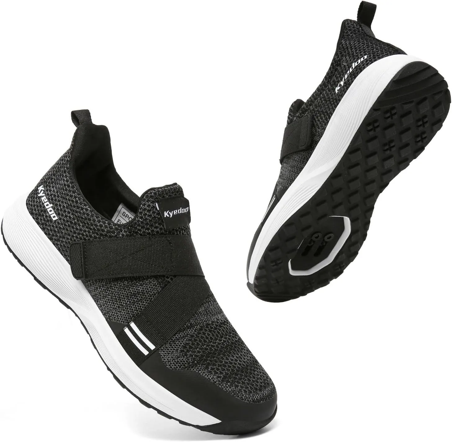 Kyedoo Men‘s Indoor Cycling Shoes Compatible with SPD Cleats, Comfortable Walkable Bike Shoes, Cleats Included