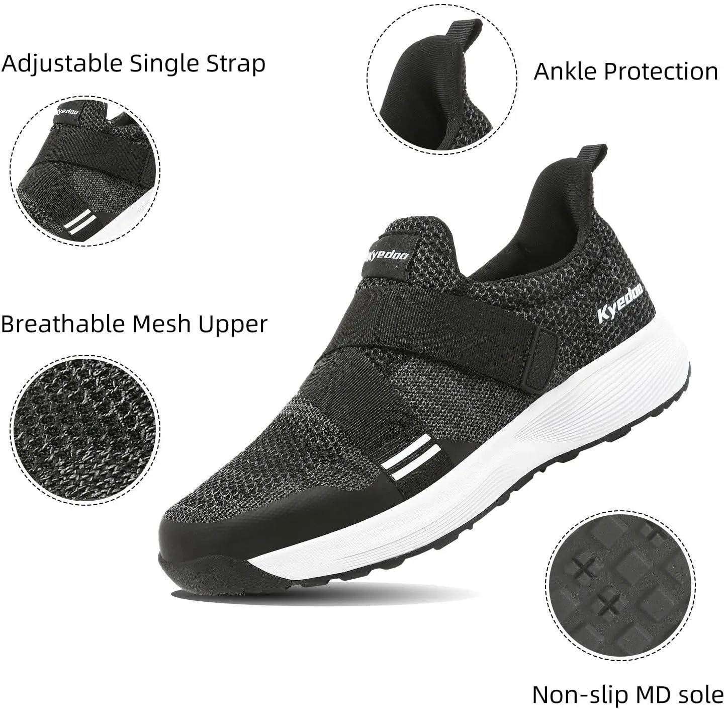 Kyedoo Unisex Comfortable Indoor SPD Cycling Bike Shoes Compatible Included Cleats