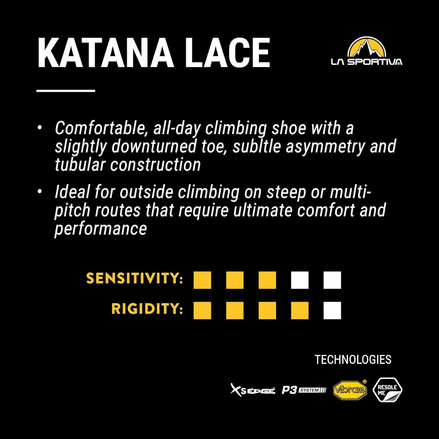 La Sportiva Mens Katana Lace Rock Climbing Shoes