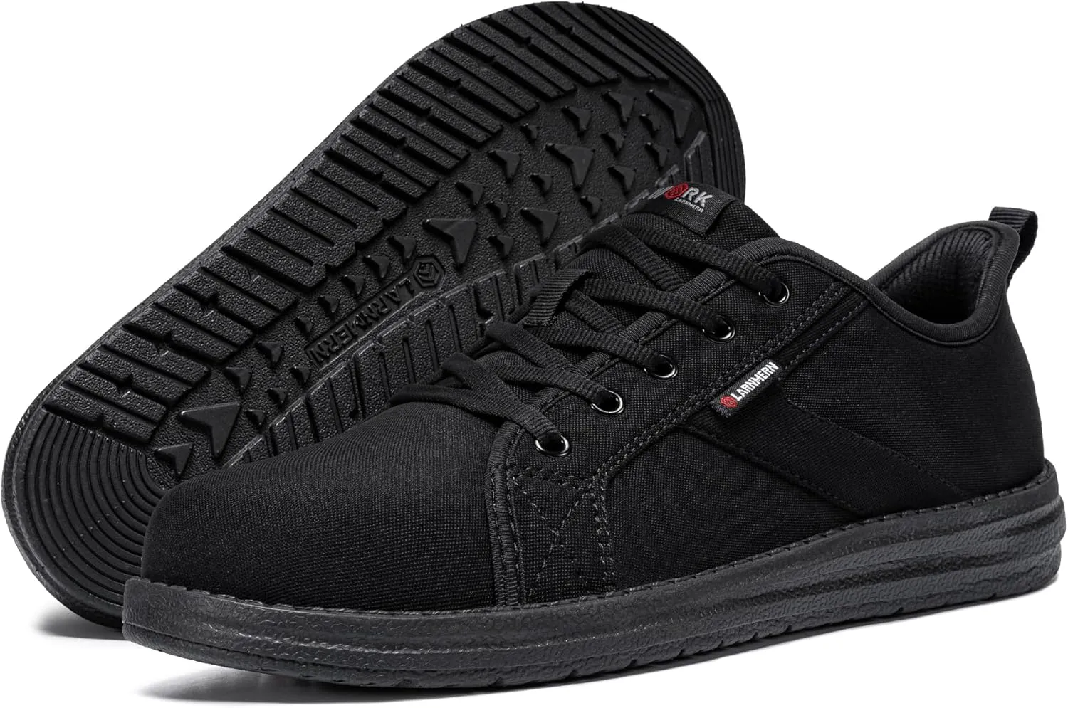 LARNMERN Steel Toe Shoes Men Hands Free Work Shoes Slip On Safety Toe Sneakers Lightweight Comfortable Walking