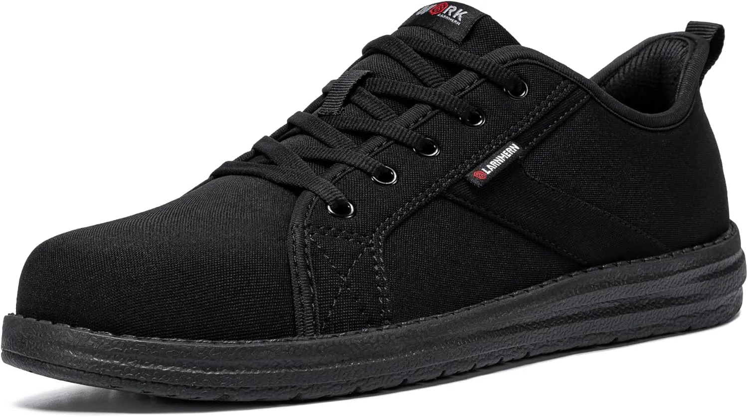 LARNMERN Steel Toe Shoes Men Hands Free Work Shoes Slip On Safety Toe Sneakers Lightweight Comfortable Walking