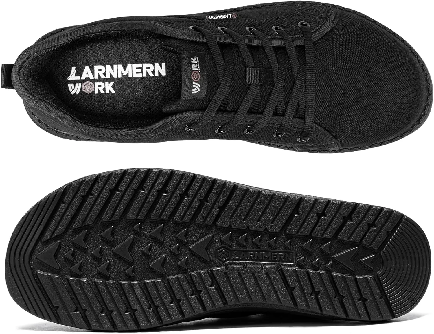 LARNMERN Steel Toe Shoes Men Hands Free Work Shoes Slip On Safety Toe Sneakers Lightweight Comfortable Walking